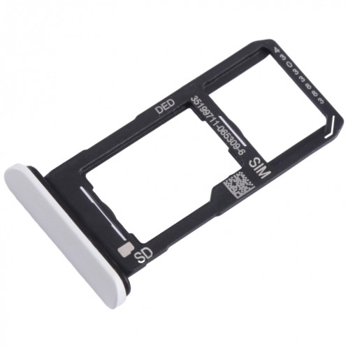 Pour Sony Xperia 10 II Plateau pour carte SIM + Micro SD (Blanc) SH317W846-04