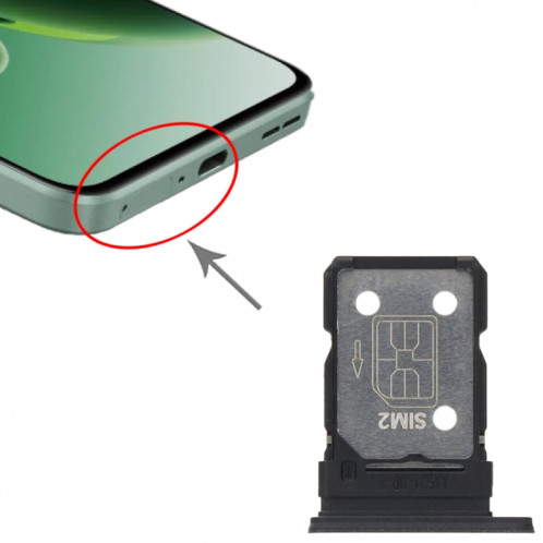 Pour OnePlus Nord 3 5G SIM + Plateau pour carte SIM (Noir) SH326B1428-04