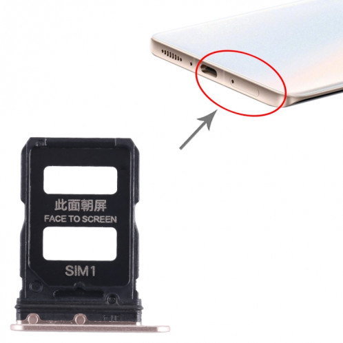 Pour Xiaomi Civi 1S Plateau de carte SIM + Plateau de carte SIM (Or) SH357J1940-04