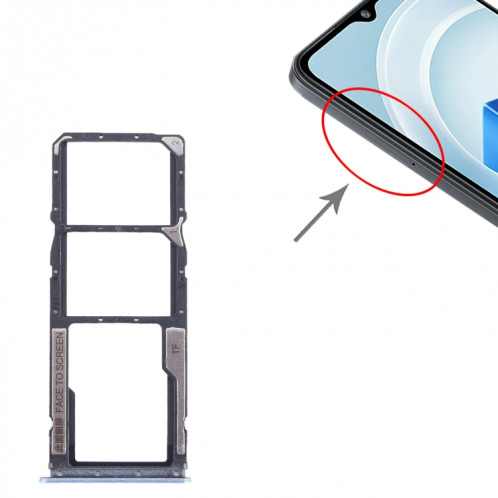 Pour Xiaomi Poco M5 4G Plateau de carte SIM + Plateau de carte SIM + Plateau de carte Micro SD (Bleu) SH363L663-04