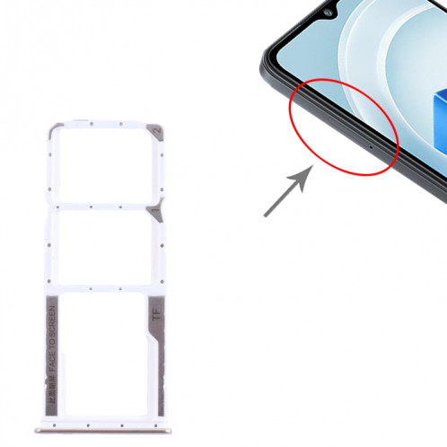 Pour Xiaomi Poco M5 4G Plateau de carte SIM + Plateau de carte SIM + Plateau de carte Micro SD (Argent) SH363S1701-04