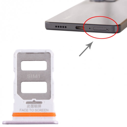 Pour Xiaomi Poco X5 Pro Plateau de carte SIM + Plateau de carte SIM (Rose) SH365F1489-04