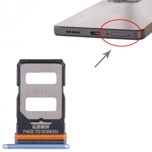 Pour Xiaomi Poco X5 Pro Plateau de carte SIM + Plateau de carte SIM (Bleu) SH365L506-04