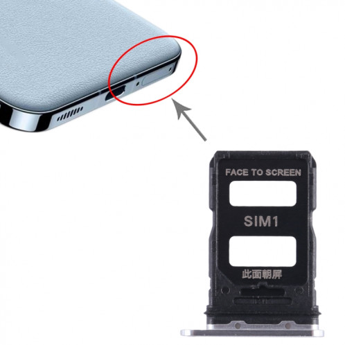Pour Xiaomi 13 Plateau de carte SIM + Plateau de carte SIM (Argent) SH372S110-04