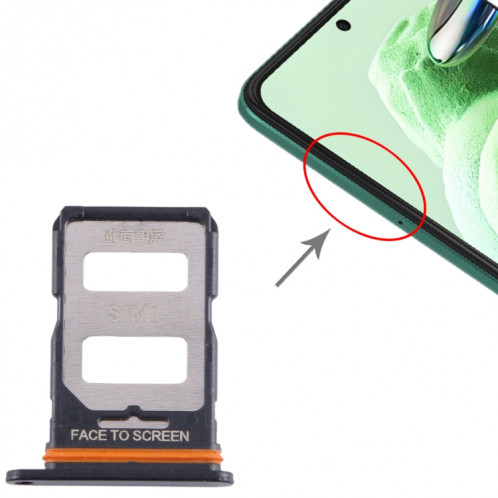 Pour Xiaomi Redmi Note 12 Turbo Plateau de carte SIM + Plateau de carte SIM (Noir) SH374B44-04