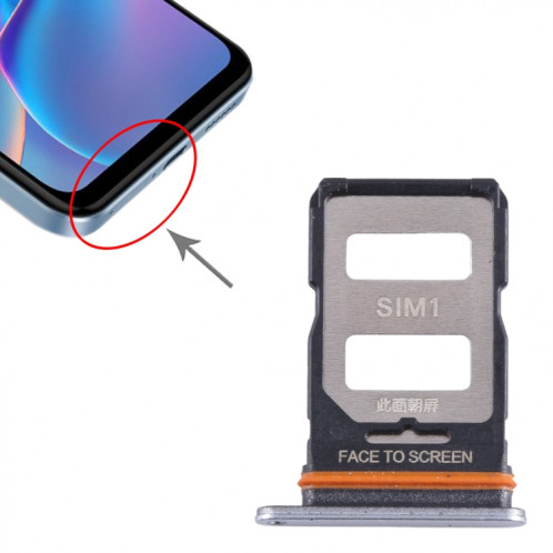 Pour Xiaomi Redmi Note 12T Pro Plateau de carte SIM + Plateau de carte SIM (Argent) SH382S745-04