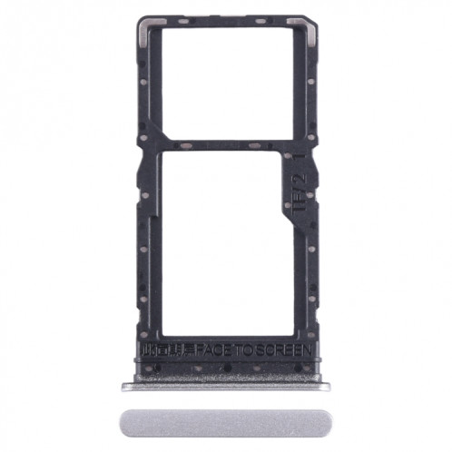Pour Xiaomi Redmi Note 12R Plateau de carte SIM + Plateau de carte SIM / Plateau de carte Micro SD (Argent) SH385S1998-04