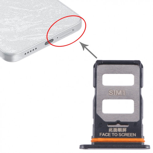 Pour Xiaomi Note 13 Pro Plateau de carte SIM + Plateau de carte SIM (Noir) SH387B1704-04