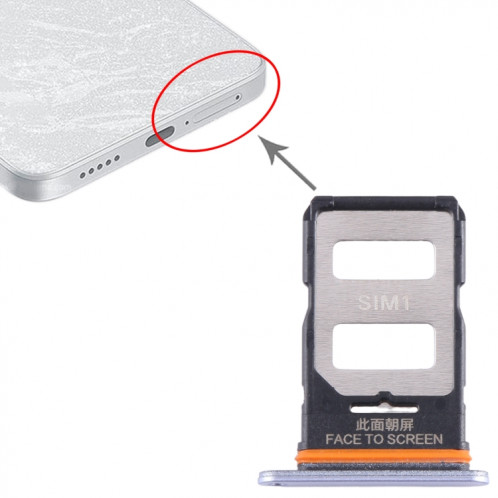 Pour Xiaomi Note 13 Pro Plateau de carte SIM + Plateau de carte SIM (Violet) SH387P1949-04