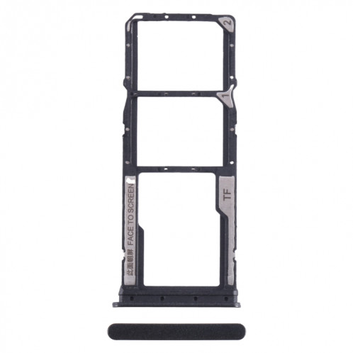Pour Xiaomi Redmi 13C Plateau de carte SIM + Plateau de carte SIM + Plateau de carte Micro SD (Noir) SH389B995-04