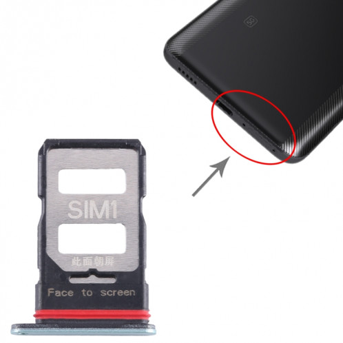Pour Xiaomi Redmi K60 Pro Plateau de carte SIM + Plateau de carte SIM (Vert) SH395G1942-04