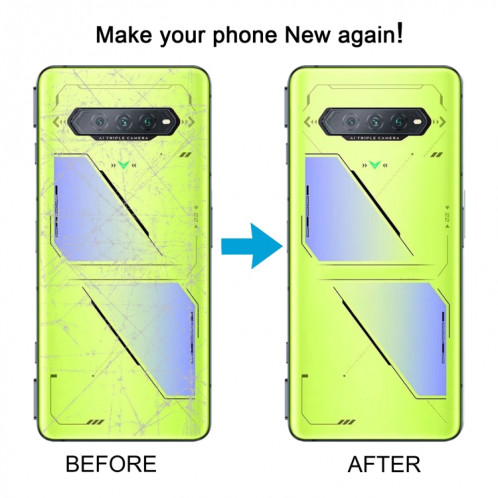 Pour Xiaomi Black Shark 5 RS Couvercle arrière de la batterie d'origine (jaune) SH13YL41-07