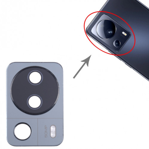 Pour couvercle d'objectif de caméra Xiaomi Civi 2 (noir) SH419B905-04