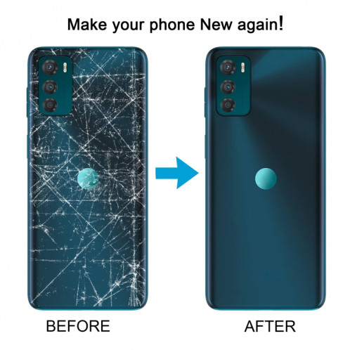 Pour Motorola Moto G42 Couvercle arrière de la batterie d'origine (Bleu) SH08LL388-07