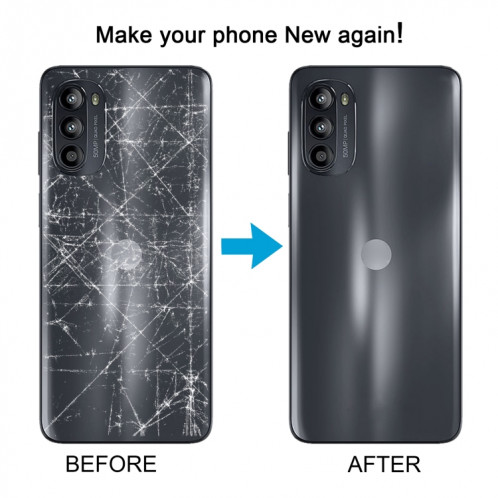 Pour Motorola Moto G52 Couvercle arrière de la batterie d'origine (gris) SH09HL114-07