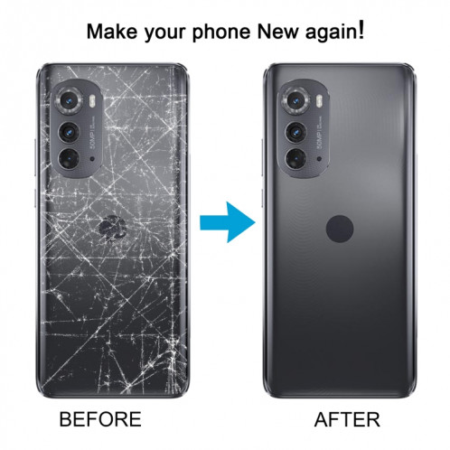 Pour Motorola Edge 2022 Couvercle arrière de la batterie d'origine (noir) SH43BL906-07