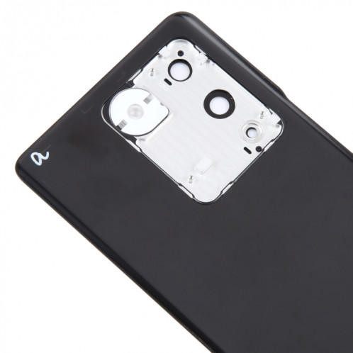 Pour Vivo V27 Couvercle arrière de la batterie d'origine avec couvercle d'objectif d'appareil photo (noir) SH80BL194-07