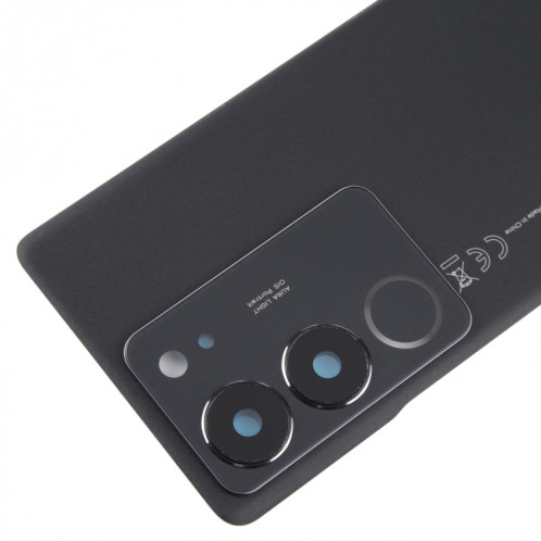 Pour Vivo V29 Pro Couvercle arrière de la batterie d'origine avec couvercle d'objectif d'appareil photo (noir) SH95BL919-07