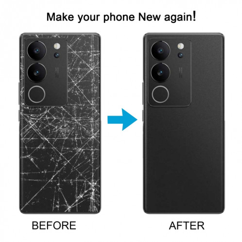 Pour Vivo V29 Pro Couvercle arrière de la batterie d'origine avec couvercle d'objectif de caméra (bleu) SH95LL1671-07