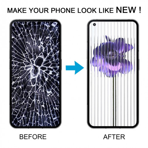 Pour Nothing Phone1 A063 Écran LCD Numériseur Assemblage complet avec cadre (Noir) SH615B924-07
