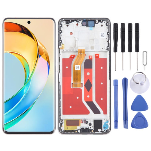 Pour Honor X9b écran LCD d'origine numériseur assemblage complet avec cadre (or) SH629J665-07