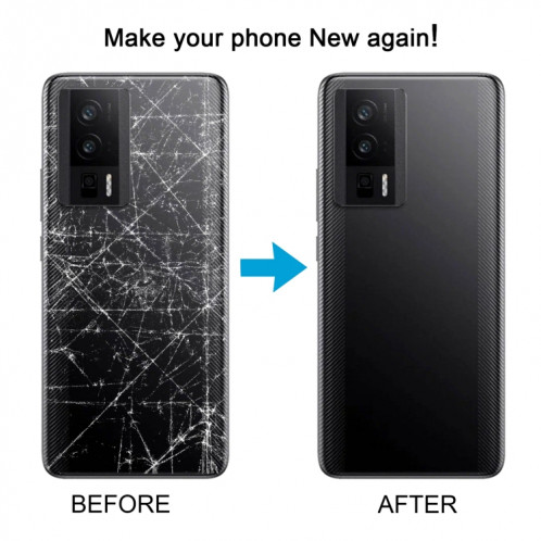 Pour Xiaomi Poco F5 Pro Couvercle arrière de la batterie d'origine (noir) SH65BL84-07