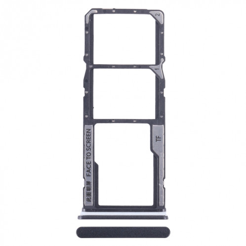 Pour Xiaomi Redmi Note 12 4G Plateau de carte SIM + Plateau de carte SIM + Plateau de carte Micro SD (Noir) SH677B1927-04