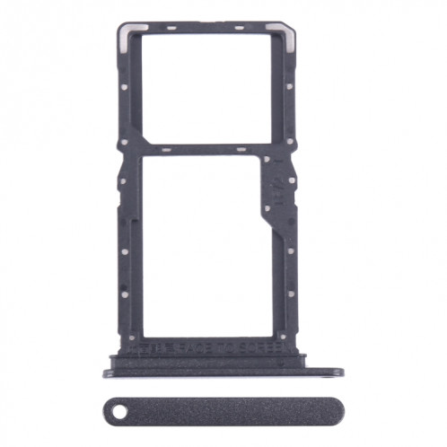 Pour Xiaomi Redmi Note 13 5G Plateau de carte SIM + Plateau de carte SIM / Micro SD (Noir) SH680B245-04