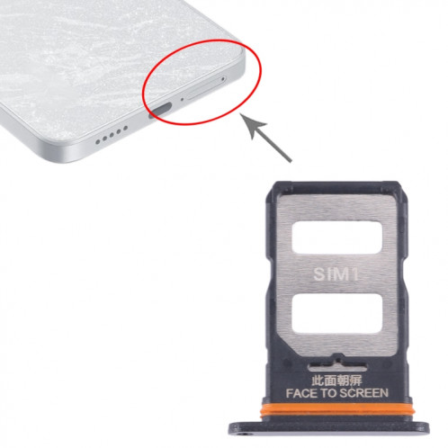 Pour Xiaomi Redmi Note 13 Pro 5G Plateau de carte SIM + Plateau de carte SIM (Noir) SH681B1145-04