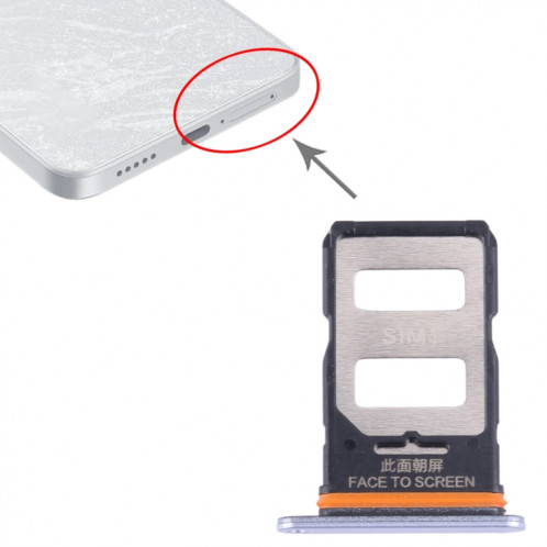 Pour Xiaomi Redmi Note 13 Pro 5G Plateau de carte SIM + Plateau de carte SIM (Violet) SH681P1283-04