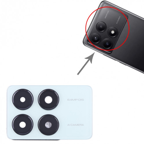 Pour Xiaomi Redmi K70E Couvercle d’objectif de caméra (Vert) SH685G521-04