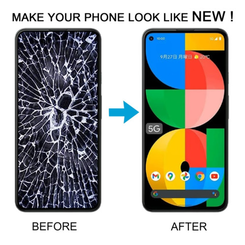 Pour Google Pixel 5a 5G G1F8F G4S1M Écran LCD TFT avec numériseur complet, ne prenant pas en charge l'identification par empreinte digitale (noir) SH693B90-07