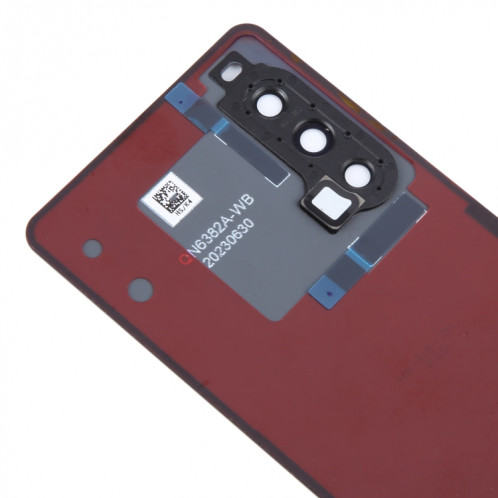 Pour Sony Xperia 10 V Couvercle arrière de la batterie d'origine avec couvercle d'objectif d'appareil photo (noir) SH10BL101-07