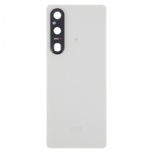 Pour Sony Xperia 1 V Couvercle arrière de la batterie d'origine avec couvercle d'objectif d'appareil photo (argent) SH11SL430-07