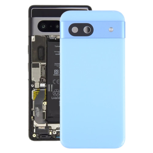 Pour le couvercle arrière de la batterie Google Pixel 8A avec couvercle d'objectif d'appareil photo (bleu) SH73LL181-07