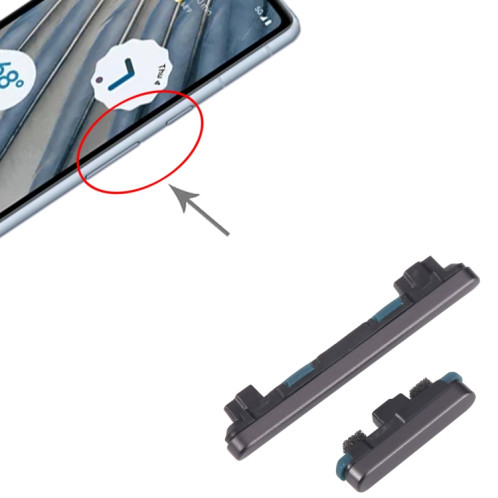 Pour Google Pixel 7A Bouton d'alimentation + Bouton de contrôle du volume (Noir) SH821B536-04