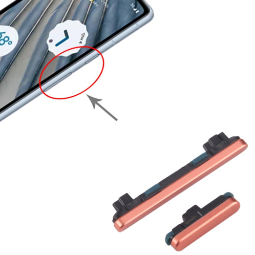 Pour Google Pixel 7A Bouton d'alimentation + Bouton de contrôle du volume (Rouge) SH821R1067-04