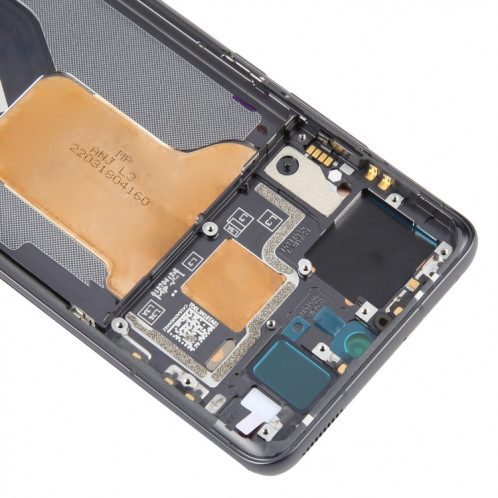 Pour Xiaomi 12S Matériau AMOLED d'origine Écran LCD Numériseur Assemblage complet avec cadre (Noir) SH830B1371-07