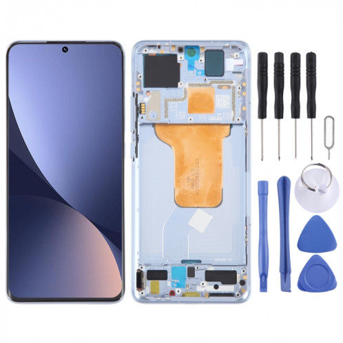 Pour Xiaomi 12S Matériau AMOLED d'origine Écran LCD Numériseur Assemblage complet avec cadre (Bleu) SH830L1316-07