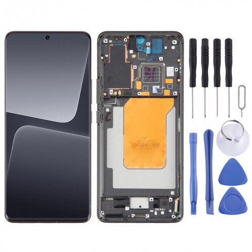 Pour Xiaomi 13 Pro Matériau AMOLED d'origine Écran LCD Numériseur Assemblage complet avec cadre (Noir) SH838B697-07