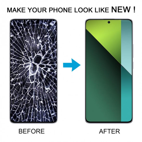 Pour Xiaomi Poco X6 Matériau AMOLED d'origine Écran LCD Numériseur Assemblage complet avec cadre (Noir) SH846B1650-07