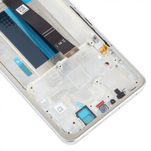 Pour Xiaomi Redmi Note 13 Pro + Matériau AMOLED d'origine Écran LCD Numériseur Assemblage complet avec cadre (Argent) SH848S1290-07