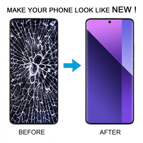 Pour Xiaomi Redmi Note 13 Pro + Matériau AMOLED d'origine Écran LCD Numériseur Assemblage complet avec cadre (Argent) SH848S1290-07