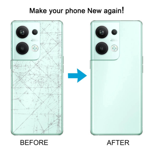 Pour OPPO Reno9 Pro + Couvercle arrière de la batterie d'origine avec couvercle d'objectif de caméra (bleu) SH06LL1953-07