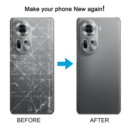 Pour OPPO Reno11 5G Couvercle arrière de la batterie d'origine avec couvercle d'objectif de caméra (vert) SH07GL1107-07