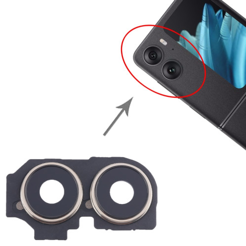 Pour OPPO Find N2 Flip Couvercle d'objectif de caméra d'origine (Or) SH936J837-04