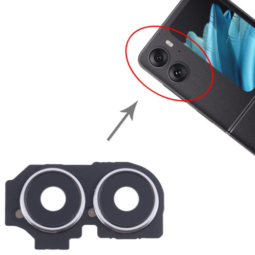 Pour OPPO Find N2 Flip Couvercle d'objectif d'appareil photo d'origine (argent) SH936S250-04