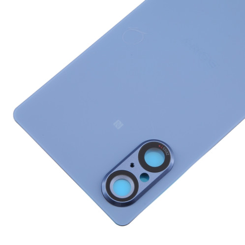 Pour Sony Xperia 5 V Couvercle arrière de la batterie avec couvercle d'objectif d'appareil photo (bleu) SH42LL256-07