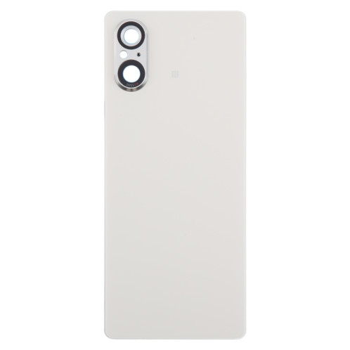 Pour Sony Xperia 5 V Couvercle arrière de la batterie avec couvercle d'objectif d'appareil photo (argent) SH42SL765-07