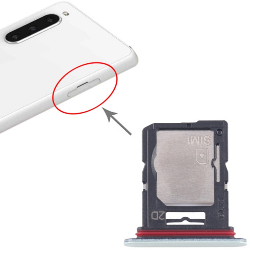 Pour Sony Xperia 10 V Tiroir de carte SIM d'origine + Tiroir de carte SIM / Micro SD (Vert) SH943G560-04